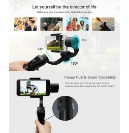 SOOCOO PS3 Bluetooth 3-Achsen-stabilisierter kardanischer Handstabilisator für Smartphones (schwarz) für 180,28 €