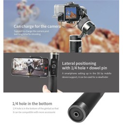 Cardan de poche stabilisé à 3 axes Feiyu G6 pour GoPro HERO NEW / 6/5, Sony RX0 (noir) à 505,65 €