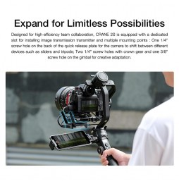ZHIYUN YSZY017 CRANE 2S 3-Axis Handheld Gimbal Bluetooth Camera Stabilizer with Tripod + Quick Release Plate + Handle for DSL...