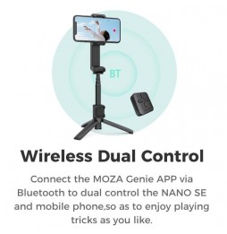 MOZA NANO SE Foldable Selfie Stick Handheld Gimbal Stabilizer for Smart Phone (Green) voor 75,95 €