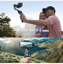 MOZA Mini-S Essential 3-fach faltbarer kardanischer Handstabilisator für Action-Kamera und Smartphone (schwarz) für 159,53 €