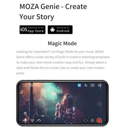 MOZA Mini MX Stabilisateur de cardan portable pliable à 3 axes pour caméra d'action et téléphone intelligent (gris) à 198,13 €