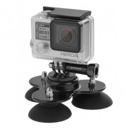 PULUZ Triangle Suction Cup Mount with Screw for GoPro HERO9 Black / HERO8 Black / HERO7 /6 /5 /5 Session /4 Session /4 /3+ /3...