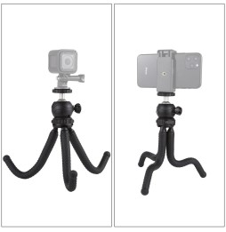 PULUZ Mini Octopus Flexible Tripod Holder with Ball Head for SLR Cameras, GoPro, Cellphone, Size: 25cmx4.5cm voor €19.90