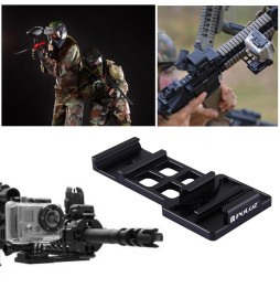 PULUZ rail de pistolet pour GoPro HERO9 Black / HERO8 Black / Max / HERO7, DJI OSMO Action, Xiaoyi et autres caméras d'action...