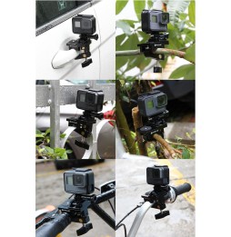 PULUZ alliage d'aluminium pour GoPro HERO9 Black / HERO8 Black / Max / HERO7, DJI OSMO Action, Xiaoyi et autres caméras d'act...