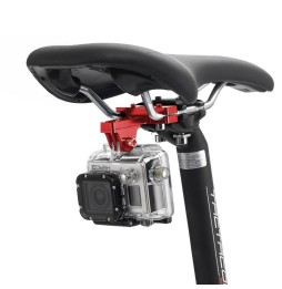 PULUZ coussin de siège de vélo en alliage d'aluminium PULUZ pour GoPro HERO9 Black / HERO8 Black / Max / HERO7, DJI OSMO Acti...
