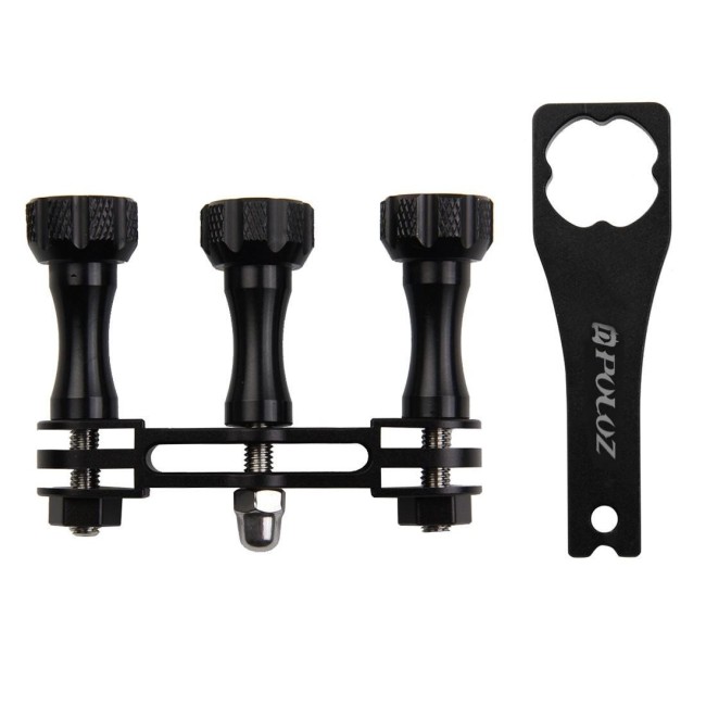 PULUZ CNC Aluminum Multi-functional Connection Mount with 3 Long Screws & Wrench for GoPro HERO9 Black / HERO8 Black / Max / ...