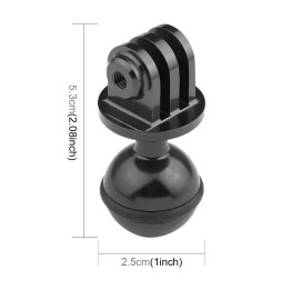 PULUZ CNC Aluminum Ball Head Adapter Mount for DJI Osmo Action, GoPro HERO7 /6 /5 /5 Session /4 Session /4 /3+ /3 /2 /1, Xiao...