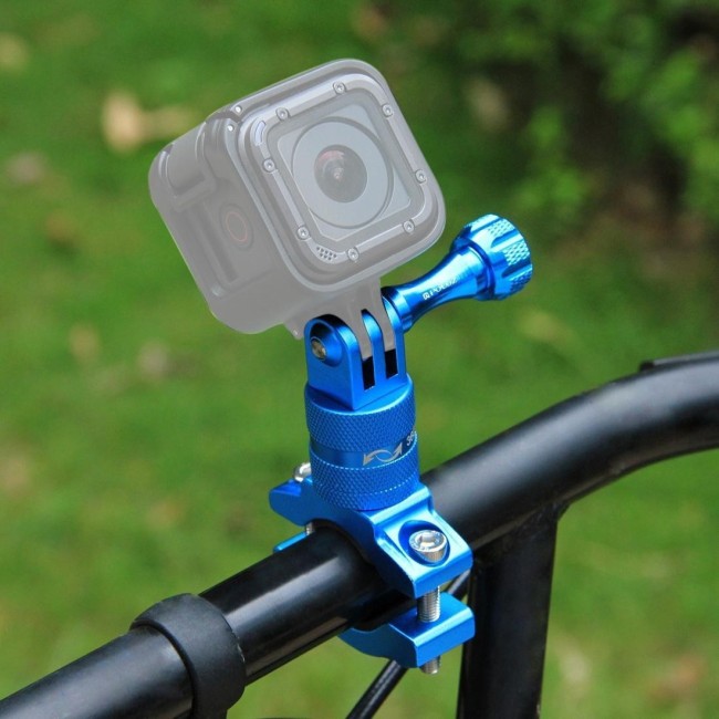 PULUZ 360 Degree Rotation Bike Aluminum Handlebar Adapter Mount with Screw for GoPro HERO9 Black /8 Black / Max / HERO7, DJI ...