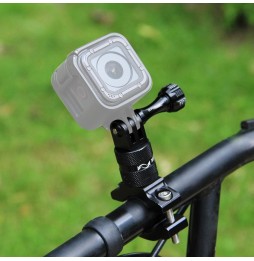 PULUZ adaptateur de guidon en aluminium pour vélo de rotation à 360 degrés avec vis pour GoPro HERO9 Black / 8 Black / Max / ...
