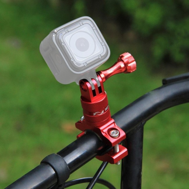 PULUZ 360 Degree Rotation Bike Aluminum Handlebar Adapter Mount with Screw for GoPro HERO9 Black /8 Black / Max / HERO7, DJI ...