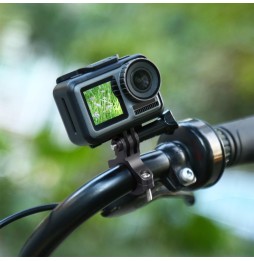 PULUZ Bike Handlebar Adapter Aluminum Mount for GoPro HERO9 Black /HERO8 Black / Max / HERO7, DJI OSMO Action, Xiaoyi and Oth...