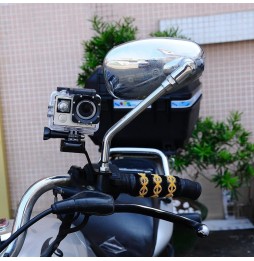 PULUZ moto en métal fixe PULUZ pour GoPro HERO9 Black / HERO8 Black / Max / HERO7, DJI OSMO Action, Xiaoyi et autres caméras ...