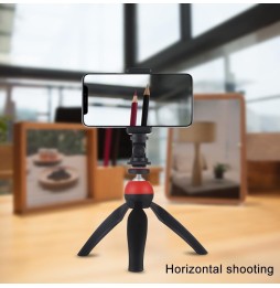 PULUZ 1/4 inch Screw Thread Cold Shoe Tripod Mount Adapter with Phone Clamp at 3,60 €