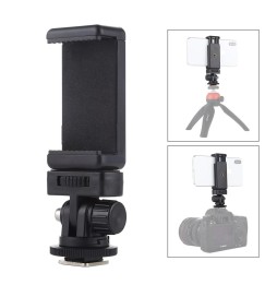 PULUZ 1/4 inch Screw Thread Cold Shoe Tripod Mount Adapter with Phone Clamp at 3,60 €
