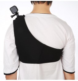 PULUZ Neoprene Shoulder Strap Adjustable Chest Belt Mount for GoPro HERO8 Black /7 6 /5, DJI OSMO Action, Xiaoyi and Other Ac...