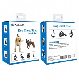 PULUZ Hound Dog Fetch Harnais Support de sangle de poitrine réglable pour GoPro HERO9 Black / HERO8 Black / HERO7 / 6/5/5 Ses...