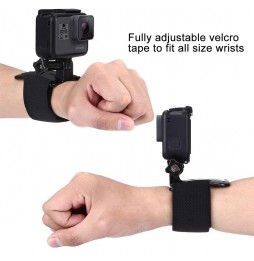PULUZ Adjustable Wrist Strap Mount for GoPro HERO9 Black / HERO8 Black / HERO7 /6 /5 /5 Session /4 Session /4 /3+ /3 /2 /1, X...