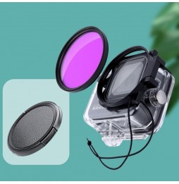 RUIGPRO pour GoPro HERO8 Professional 58mm couleur boîtier de plongée filtre d'objectif + boîtier de plongée boîtier étanche ...