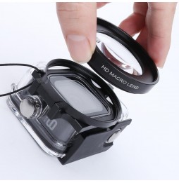 RUIGPRO pour GoPro HERO8 Professional 58mm 16X Macro lentille boîtier de plongée filtre + boîtier de plongée boîtier étanche ...
