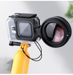 RUIGPRO pour GoPro HERO8 Professional 58mm 16X Macro lentille boîtier de plongée filtre + boîtier de plongée boîtier étanche ...