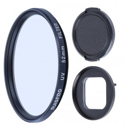 RUIGPRO pour GoPro HERO9 noir professionnel 52mm filtre d'objectif UV avec anneau adaptateur de filtre et capuchon d'objectif...