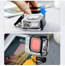 Square Housing Diving Color Lens Filter for GoPro HERO8 Black(Red) voor 2,78 €
