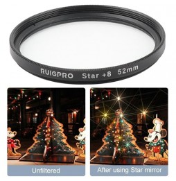 RUIGPRO for GoPro HERO 7/6 /5 Professional 52mm 8X Star Effect Lens Filter with Filter Adapter Ring & Lens Cap at 14,30 €