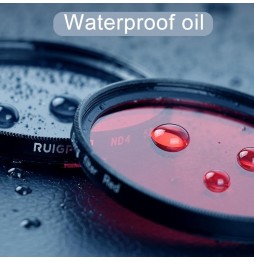 RUIGPRO pour GoPro HERO 7/6/5 professionnel 52mm filtre d'objectif de couleur rouge avec bague d'adaptation de filtre et capu...
