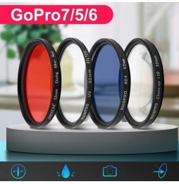 RUIGPRO pour GoPro HERO 7/6/5 Professional 52mm ND4 filtre d'objectif avec bague d'adaptation de filtre et capuchon d'objecti...
