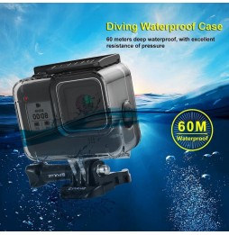 PULUZ 60m Underwater Depth Diving Case Waterproof Camera Housing with Soft Button for GoPro HERO8 Black voor 21,45 €