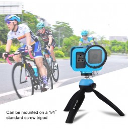 PULUZ for GoPro HERO8 Black Housing Shell CNC Aluminum Alloy Protective Cage with Insurance Frame & 52mm UV Lens(Blue) at 41,...