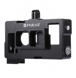PULUZ 2 in 1 Housing Shell CNC Aluminum Alloy Protective Cage with Lens Frame for GoPro HERO4 /3+(Black) voor 209,43 €