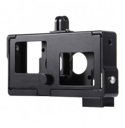 PULUZ 2 in 1 Housing Shell CNC Aluminum Alloy Protective Cage with Lens Frame for GoPro HERO4 /3+(Black) voor 209,43 €
