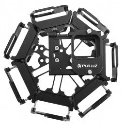 PULUZ 8 in 1 All View Panorama Frame CNC Aluminum Alloy Protective Cage with Screw for GoPro HERO7 /6 /5(Black) at 641,05 €