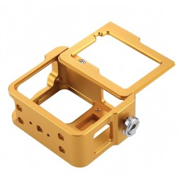 PULUZ Cage de protection en alliage d'aluminium CNC avec cadre d'assurance et lentille UV de 52 mm pour GoPro HERO (2018) / 7...