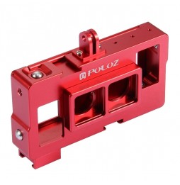 PULUZ 2 in 1 Housing Shell CNC Aluminum Alloy Protective Cage with Lens Frame for GoPro HERO4 /3+(Red) at 209,43 €
