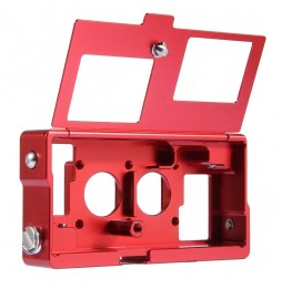 PULUZ 2 en 1 boîtier Shell Cage de protection en alliage d'aluminium CNC avec cadre d'objectif pour GoPro HERO4 / 3 + (rouge)...