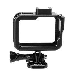 PULUZ for GoPro HERO8 Black Standard Border Aluminum Alloy Frame Mount Protective Case with Base Buckle & Long Screw(Black) v...