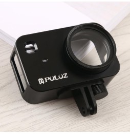PULUZ Housing Shell CNC Aluminum Alloy Protective Cage with 37mm UV Filter Lens for Xiaomi Mijia Small Camera (Black) voor 25...
