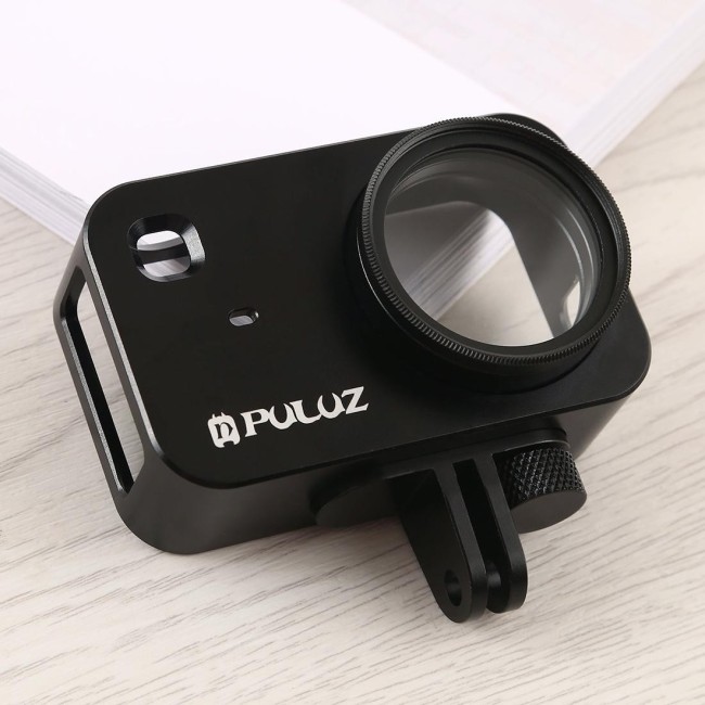 PULUZ Housing Shell CNC Aluminum Alloy Protective Cage with 37mm UV Filter Lens for Xiaomi Mijia Small Camera (Black) für 25,...