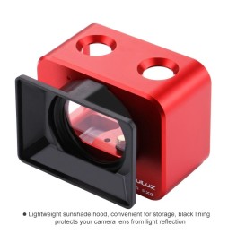PULUZ for Sony RX0 Aluminum Alloy Protective Cage + 37mm UV Filter Lens + Lens Sunshade with Screws and Screwdrivers(Red) voo...