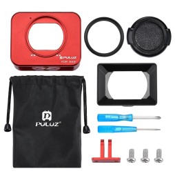PULUZ for Sony RX0 Aluminum Alloy Protective Cage + 37mm UV Filter Lens + Lens Sunshade with Screws and Screwdrivers(Red) für...