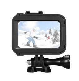PULUZ for GoPro HERO8 Black Standard Border ABS Plastic Frame Mount Protective Case with Base Buckle & Long Screw(Black) für ...