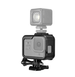 PULUZ for GoPro HERO8 Black Standard Border ABS Plastic Frame Mount Protective Case with Base Buckle & Long Screw(Black) für ...