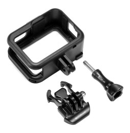 PULUZ for GoPro HERO8 Black Standard Border ABS Plastic Frame Mount Protective Case with Base Buckle & Long Screw(Black) voor...