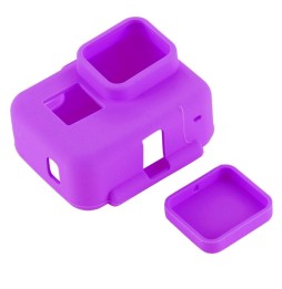 PULUZ Shock-proof Silicone Protective Case with Lens Cover for GoPro HERO(2018) /7 Black /6 /5 with Frame(Purple) à 3,10 €
