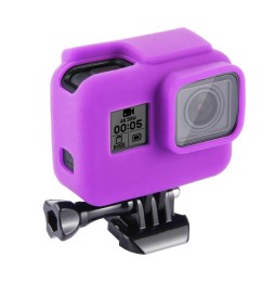 PULUZ Shock-proof Silicone Protective Case with Lens Cover for GoPro HERO(2018) /7 Black /6 /5 with Frame(Purple) à 3,10 €