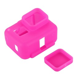 PULUZ Shock-proof Silicone Protective Case with Lens Cover for GoPro HERO(2018) /7 Black /6 /5 with Frame(Magenta) à 3,10 €
